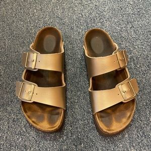 Gold Birkenstock Arizona